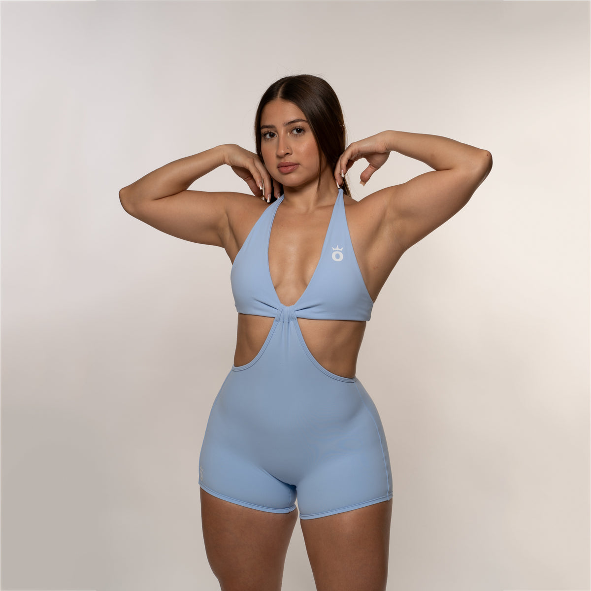 Crush Bodysuit Shorts | Sky Blue